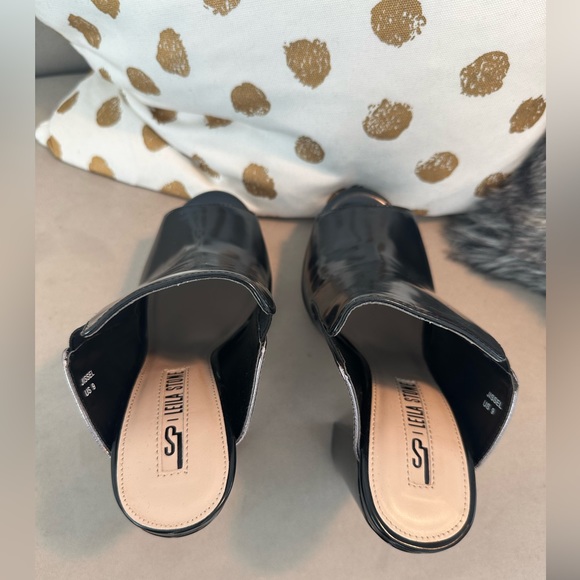 Leila Stone Jissel Black Patent Platform Sandals - Picture 5 of 7